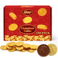 Gold Chocolate Coins, Pack of Gold Chocolate Coins Bulk 100 Count, Ideal Gold Coin Candy for Themed Parties, Events and Celebrations, Perfect for Gift Bags and Festive Decorations Christmas and St. Patrick's Day