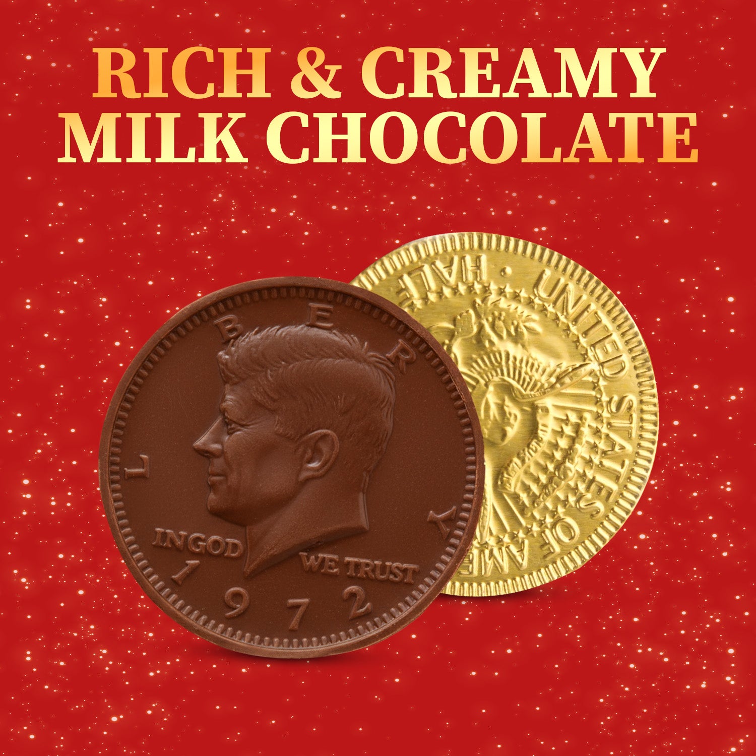 Gold Chocolate Coins, Pack of Gold Chocolate Coins Bulk 100 Count, Ideal Gold Coin Candy for Themed Parties, Events and Celebrations, Perfect for Gift Bags and Festive Decorations Christmas and St. Patrick's Day