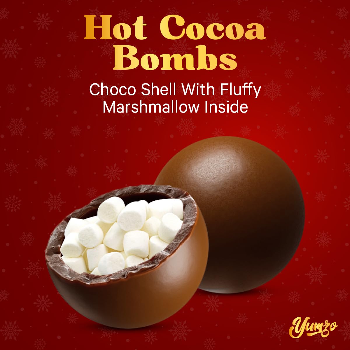 Chocolate Bombs - 3 Pack - Chocolate Bomb Filled with Mini Marshmallows and Cocoa Powder - Makes Large Hot Cocoa Bombs - Fun Party Favor.