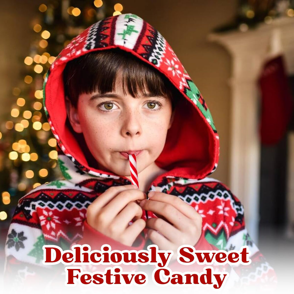 Soft Peppermint Candy Sticks, Christmas Candy Individually Wrapped, Delicious Christmas Candy Cane Sticks, Perfect Peppermint candy for Trees, Candy Cane Décor. 16 Pack