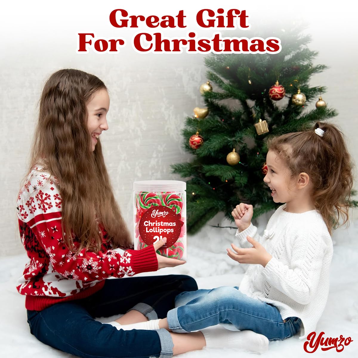 Christmas Lollipops, 50 Swirl Lollipops Individually Wrapped, Delicious Christmas Suckers Bulk For Festive Treats