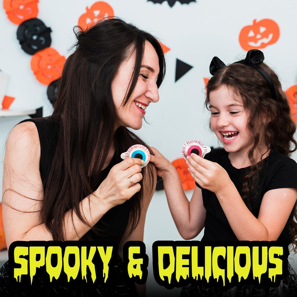 Halloween Gummy Eyeballs Candy, 20 Pieces of Perfect Gummy Halloween Candy Selection that Works as Game Prizes and Haunted House Giveaways, Ideal for Parties and Scary Dessert Tables