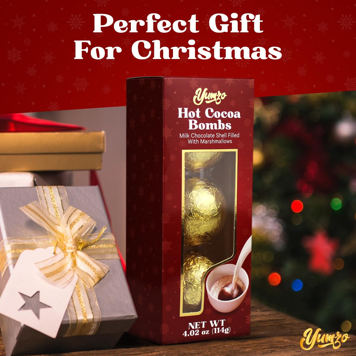 Chocolate Bombs - 3 Pack - Chocolate Bomb Filled with Mini Marshmallows and Cocoa Powder - Makes Large Hot Cocoa Bombs - Fun Party Favor.