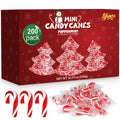 Christmas Mini Candy Canes Classic Red & White Peppermint Flavor for Holiday Family Indulgement - Small Candy Canes Individually Wrapped for Kids & Adults, Great Candy Cane Gift Set (200 Count)