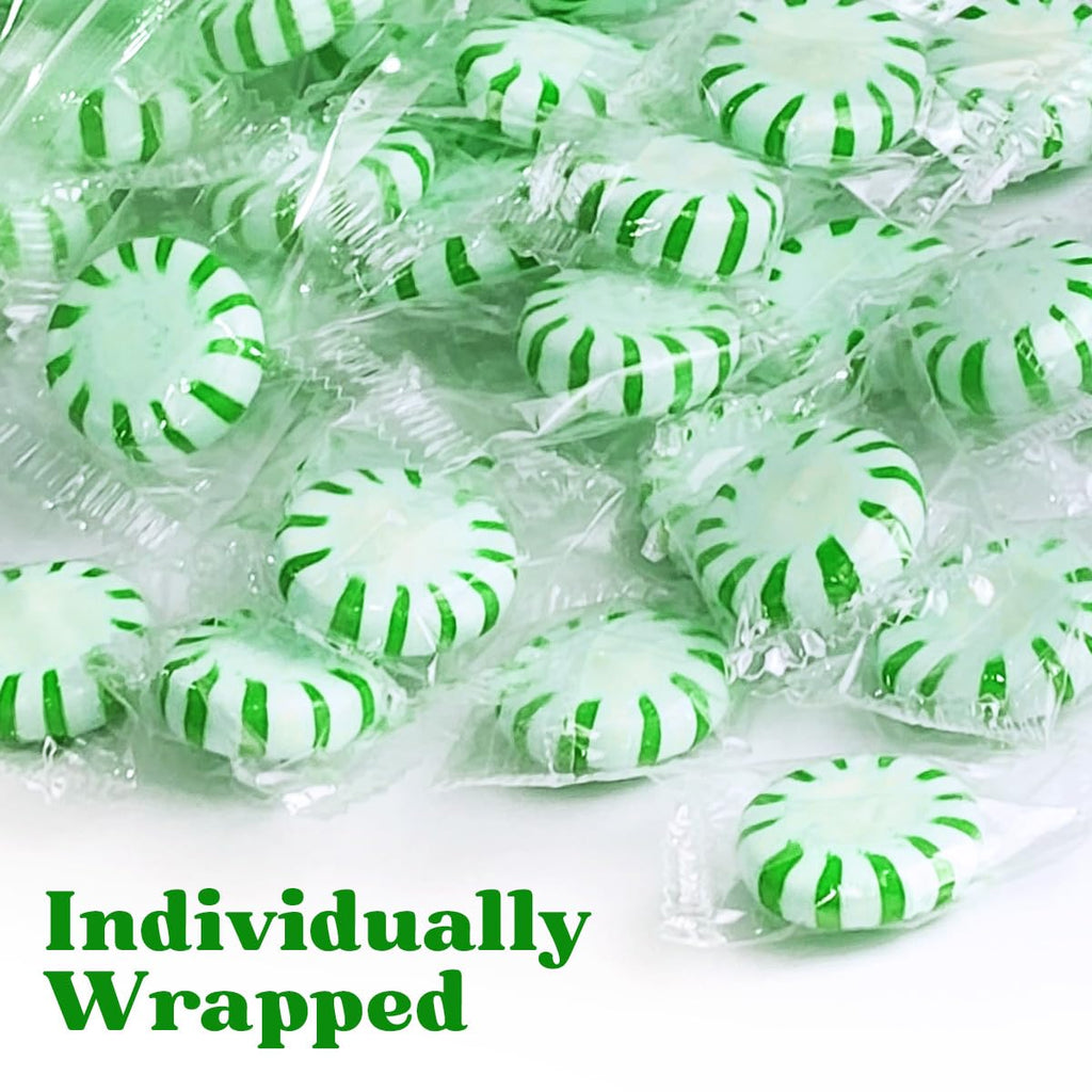 Starlight Spearmint Candy Individually Wrapped, Starlight Mints Bulk Individually Wrapped Spearmint Christmas Candy for Office, Hard Candy Starlight Mints for Cool Breath, (1 Pound)