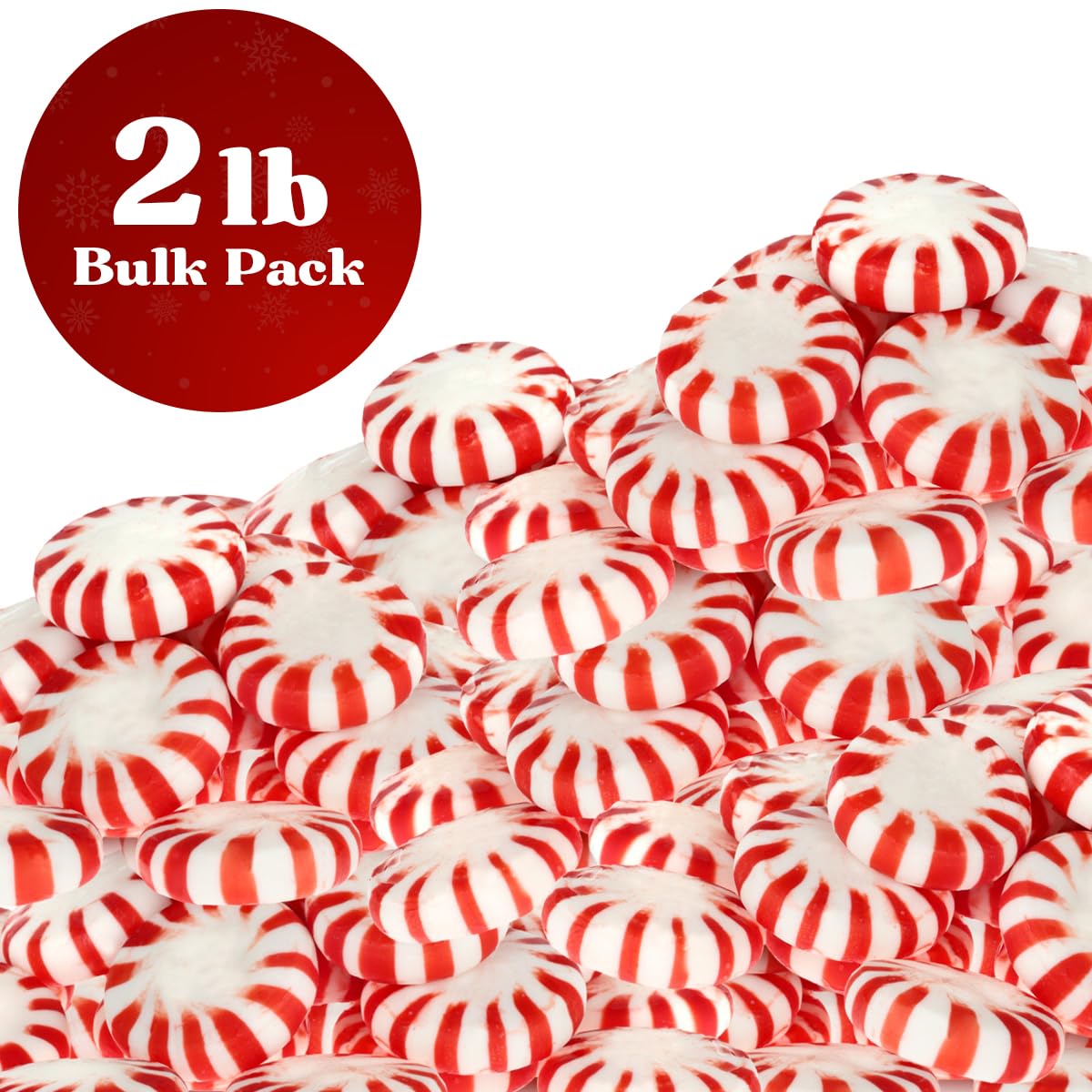 Starlight Peppermints Candy Individually Wrapped - Starlight Mints Hard Candy Individually Wrapped Office Candies Mints, Perfect for Office, 2lb