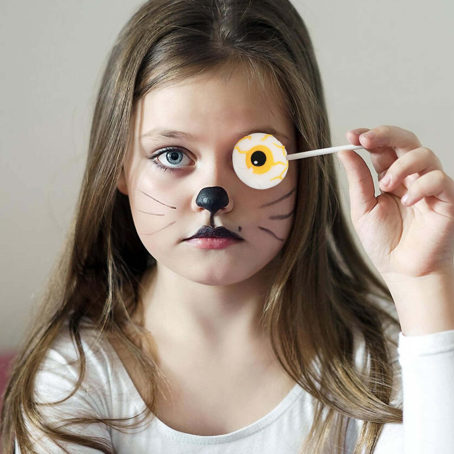 Halloween Lollipops, 24 Count Lollipops Individually Wrapped, Ideal Candy Gift, Halloween Themed Candy for Kids Delicious